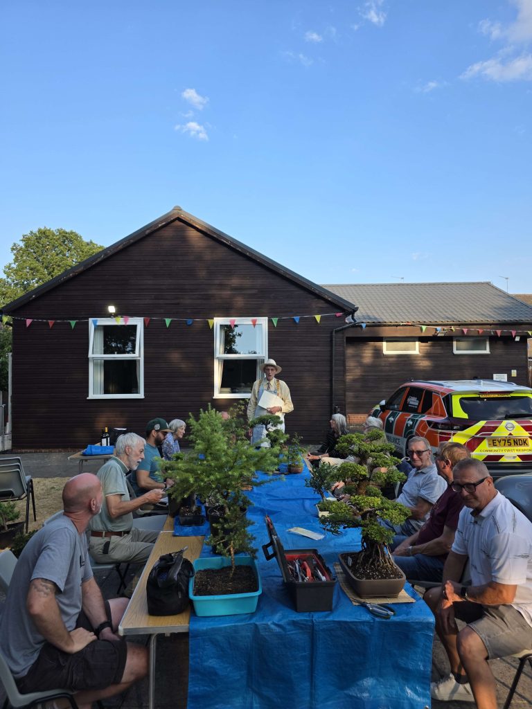 Richard Gilkes speaking to members of Redditch Bonsai Society 16th July 2026