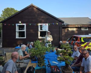 Richard Gilkes speaking to members of Redditch Bonsai Society 16th July 2026